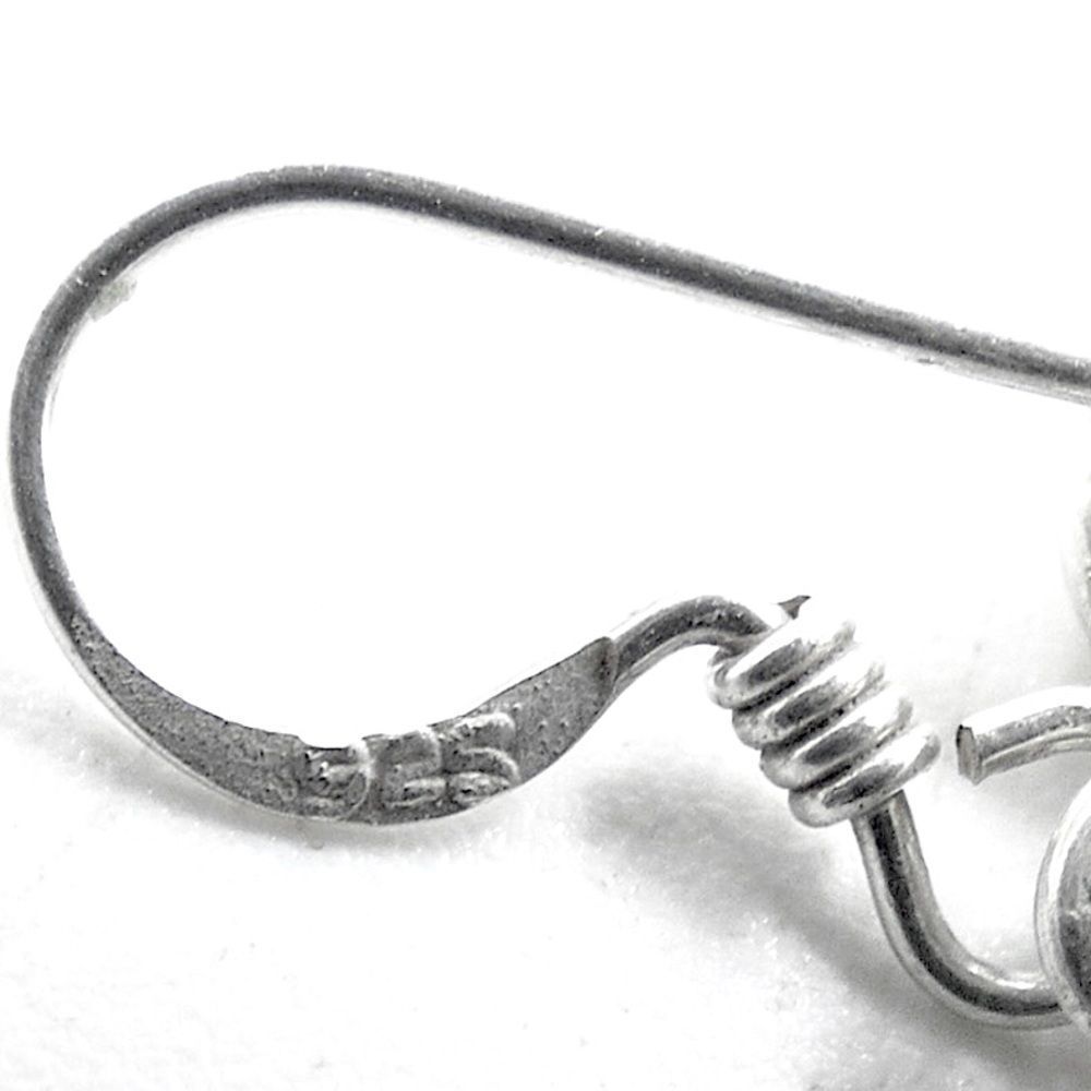 Vintage Sterling Silver Pearl Drop Dangle Cluster Earrings - Picture 3 of 5
